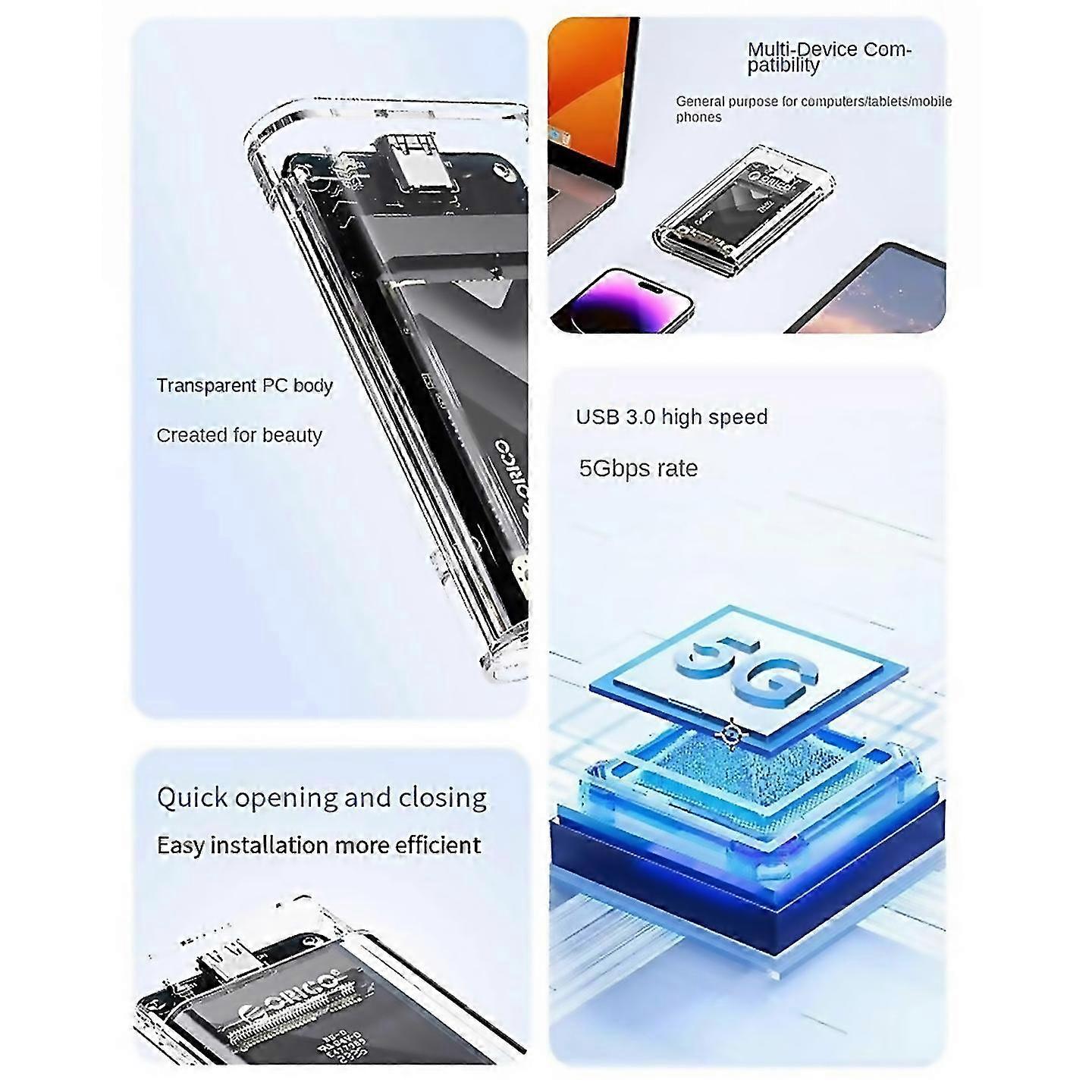 For external adapter msata ssd enclosure case to usb 5gbps