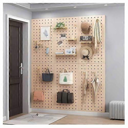 Plug-in Boards for Wall Presentation Beige 40x60cm for Workshop Organization and Craft Organization, Perforated Wall Board for Ornament Presentation