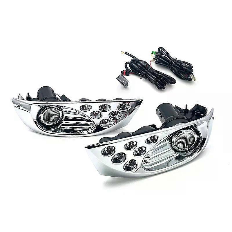 Apply Car Front Bumper LED DRL Daytime Running Light Fog Light Lamp With Harness For Toyota PRADO 120 Series 2700 4000 LC120 2002-2009