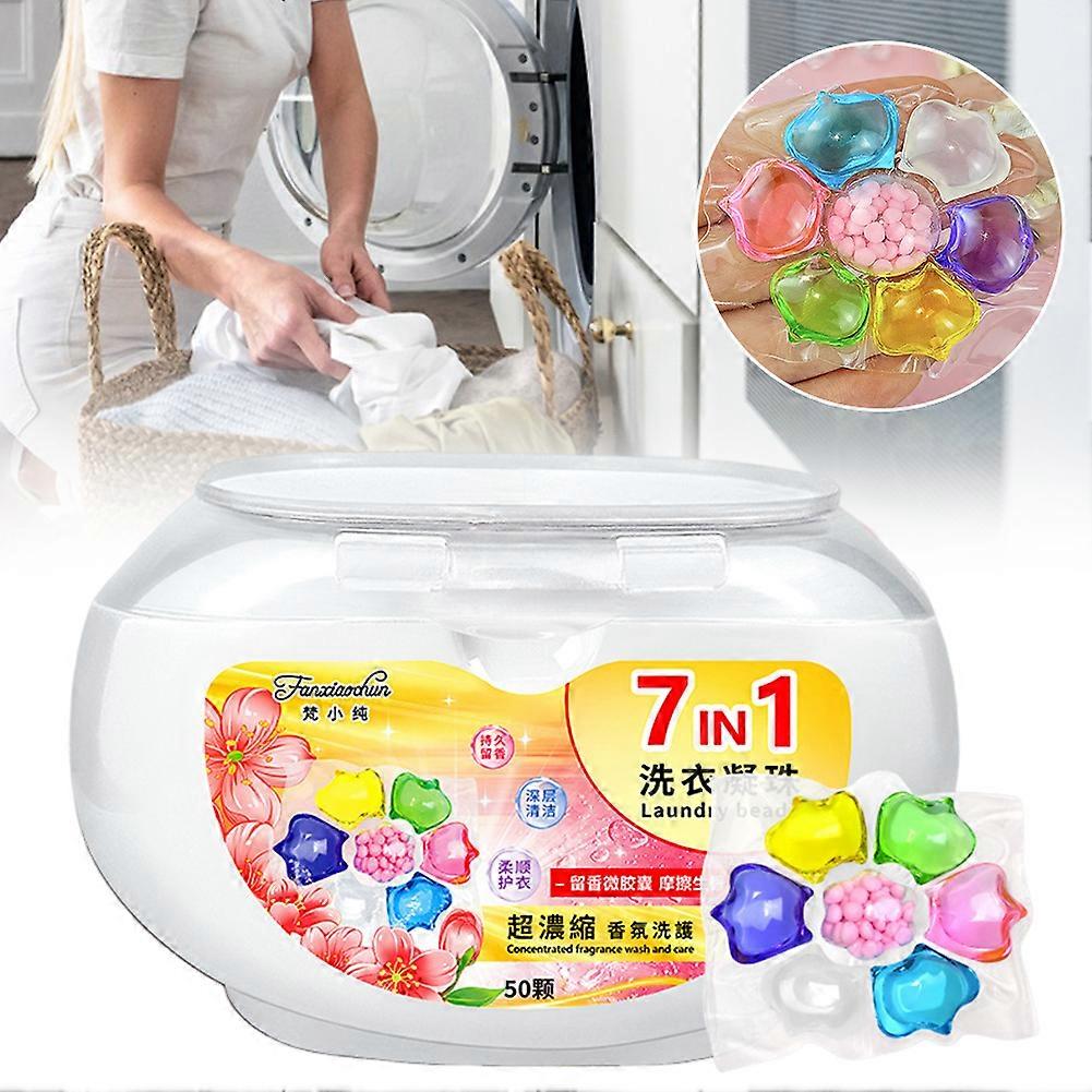 7 in 1 Laundry Beads, Long-Lasting Fragrance & Deep Cleaning Boosters for Various Fabrics, Home & Hotel Use