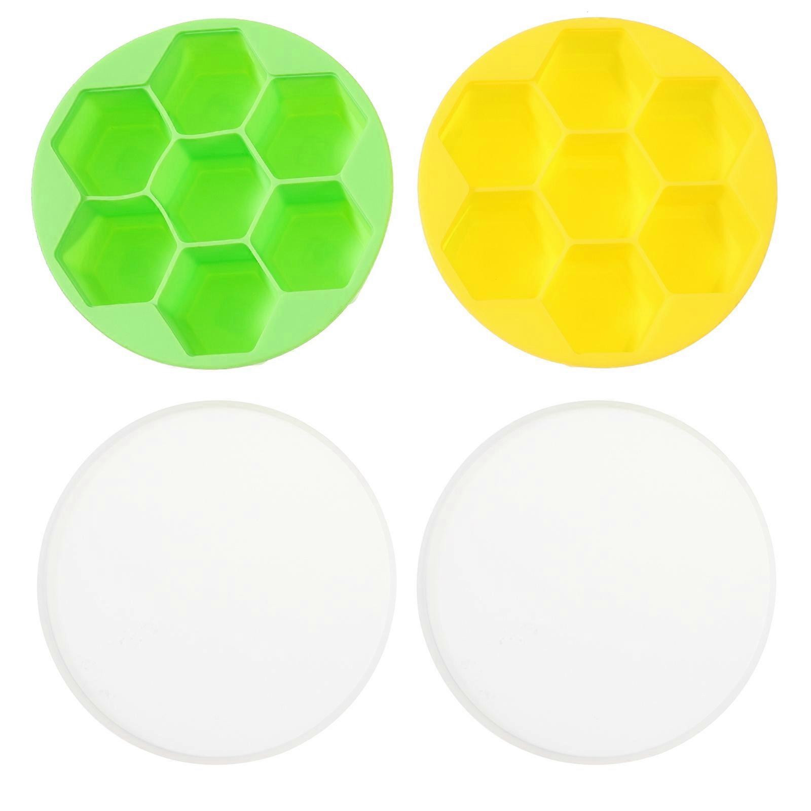 Silicone Trays for Freezer Creative Honeycomb Ice Molds for Cocktail Bars Soft Material for Jelly Making 2Pcs