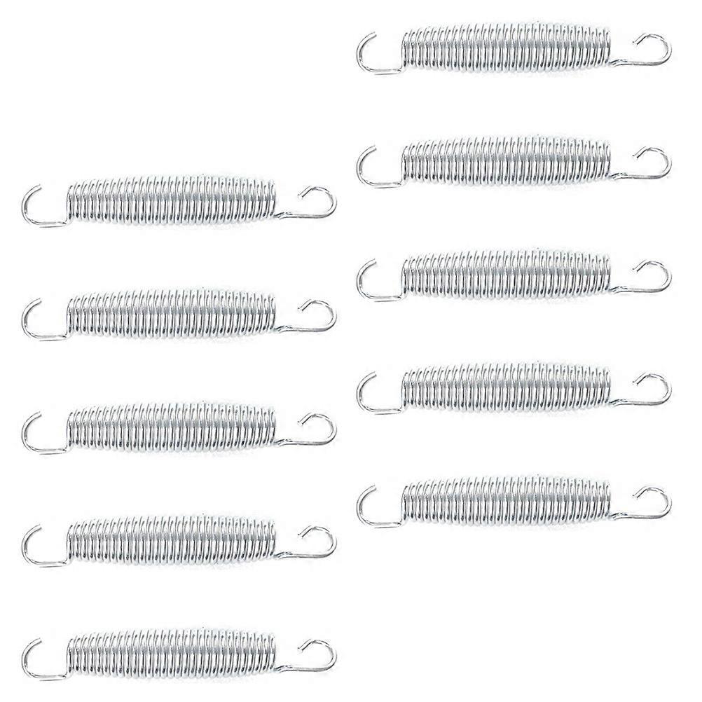 Outdoor Trampoline Spring Trampoline Parts Trampoline Installation and Fixing Silver Galvanized Steel for Enhanced Bounce Experience 10Pcs