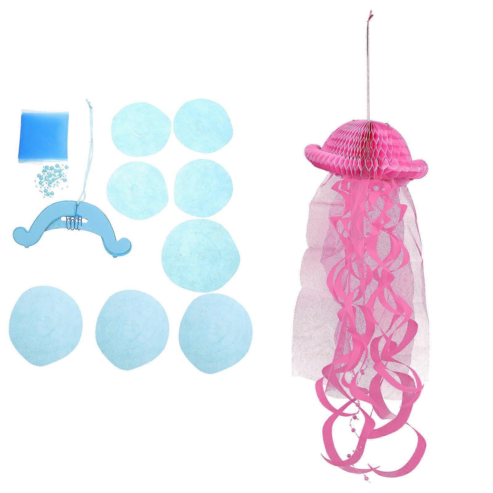 Paper Lantern Jellyfish Hanging Lanterns for Birthday Party Assorted Color Decoration 2Pcs