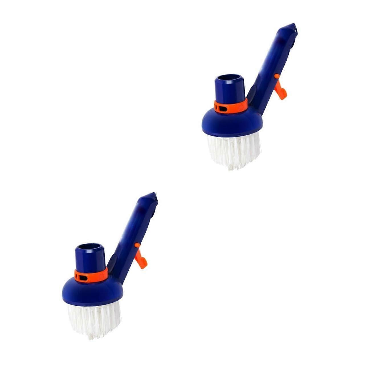 Swimming Pool Cleaning Brush Head 2PCS, Step Corner Brush, Plastic Bristle, Pool Accessories Compatible With Pool Tools