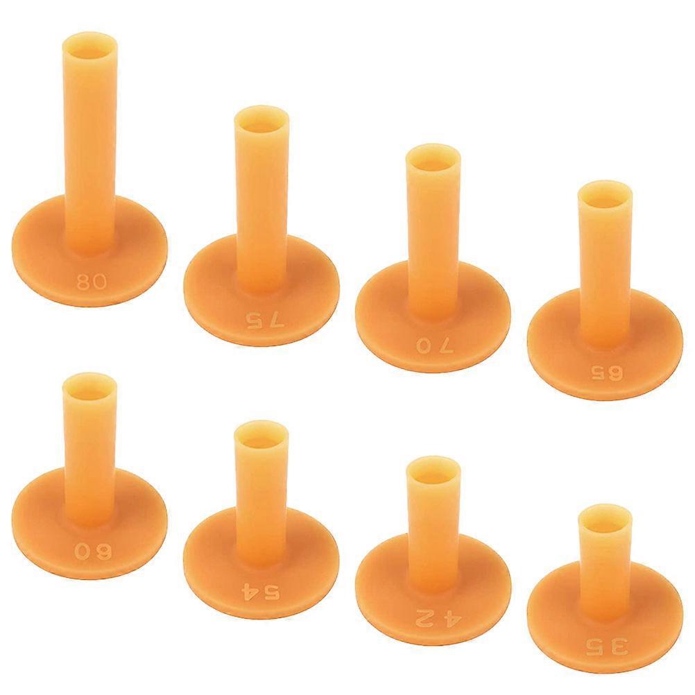 Golfs Ball Holders Rubber Bases for Golf Course Practice Aid Durable Orange 8Pcs