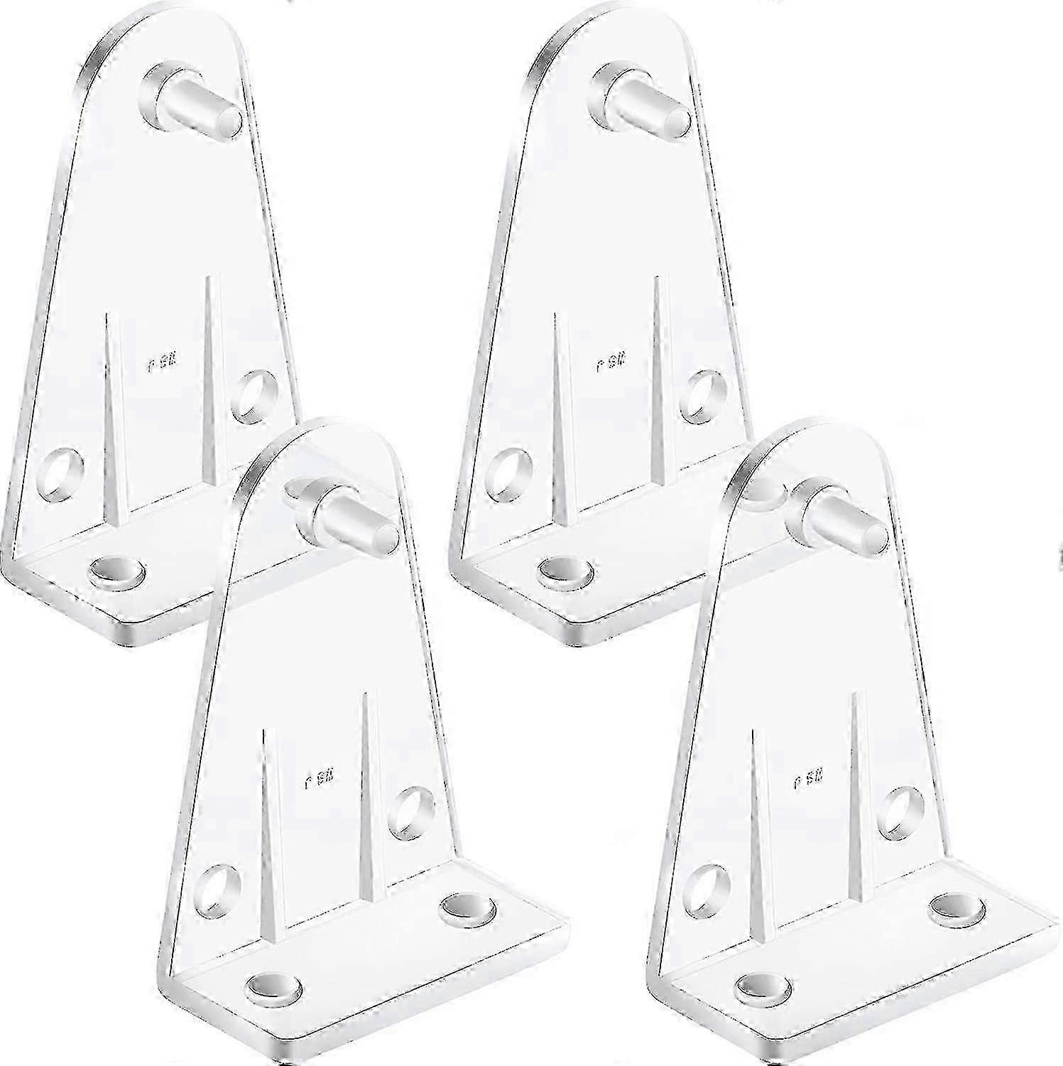 2 Inch Clear Plastic Blind Hold Down Brackets Replacement Set of 4 for Window Blinds