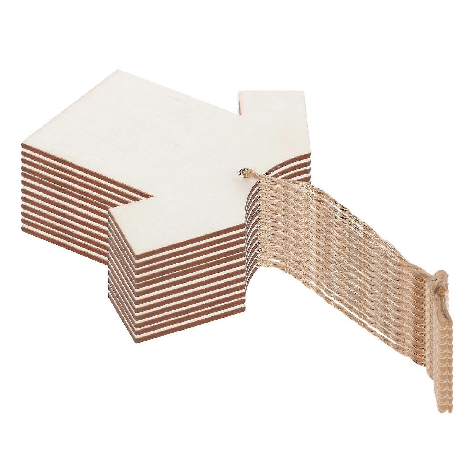 Wooden DIY Tags for Decoration 20Pcs T Shirt Shaped Blank Labels with Twine