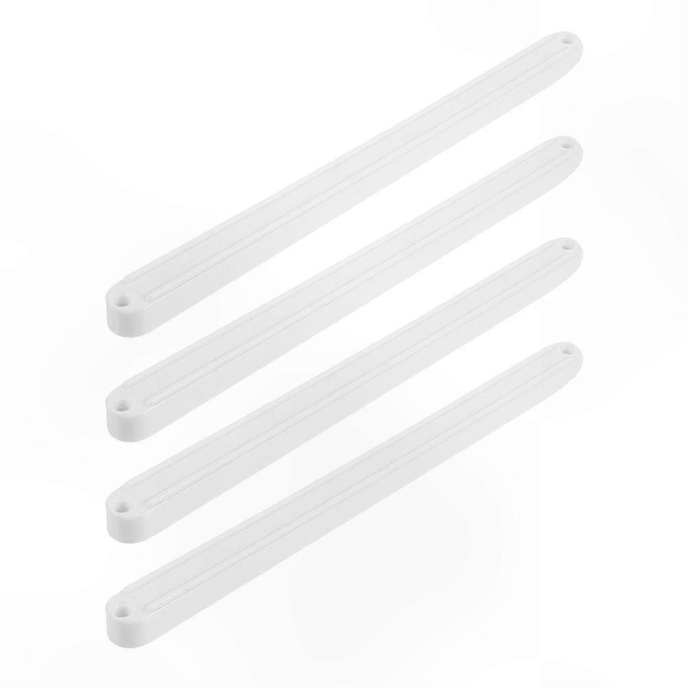 White Plastic Drawer Track Guides for Household Use, 235mm Length, 2 Sets, Easy to Install