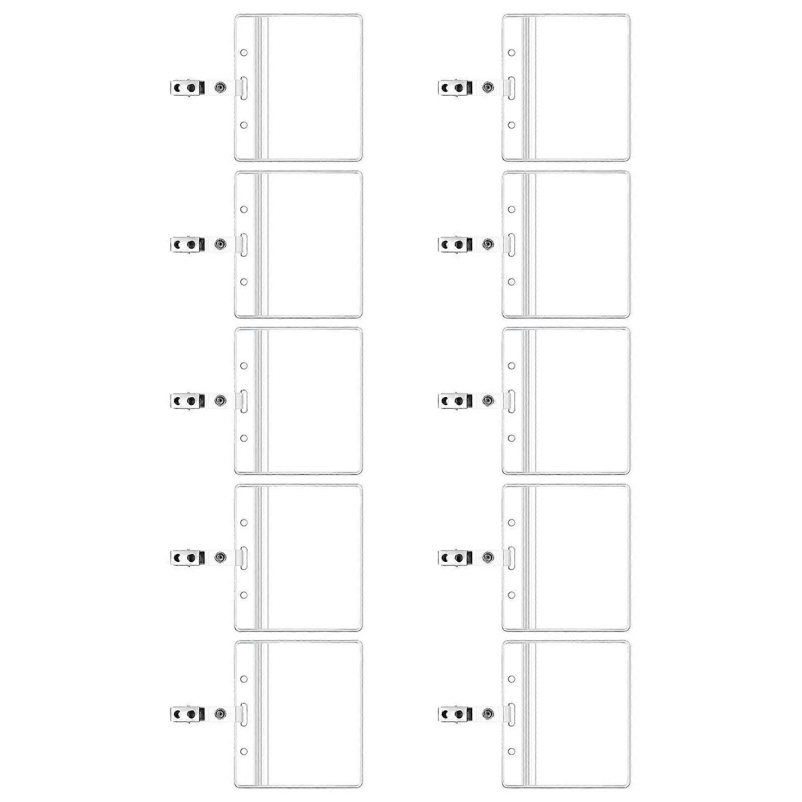 Horizontal Badge Holders Vertical Card Holder Waterproof Name Badge Holders Clear Card Protector Case for Students Multicolor
