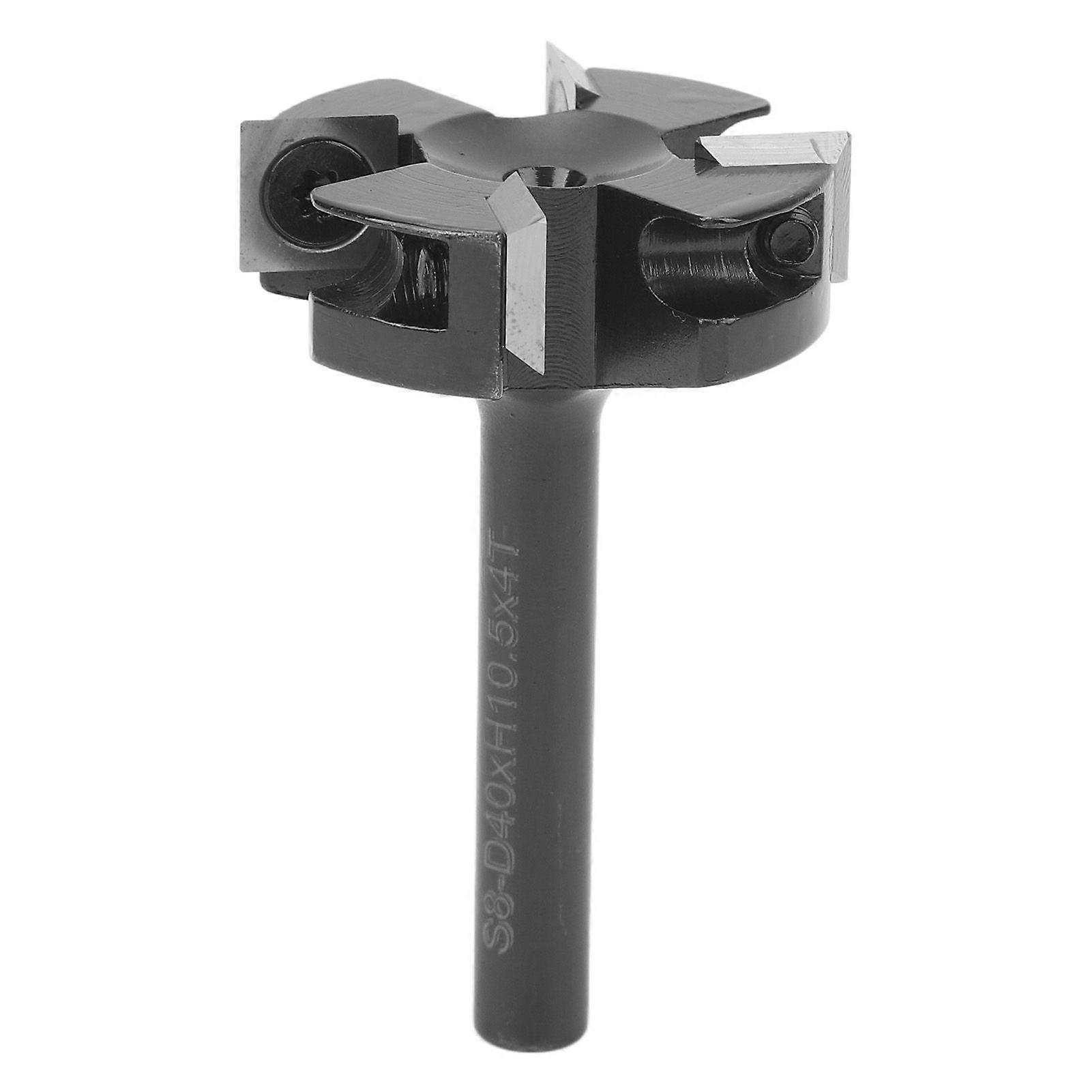 Surfacing Router Bit 4 Flute 8mm Shank 40mm Cutting Diameter Planer Router Bit Tool for Woodworking