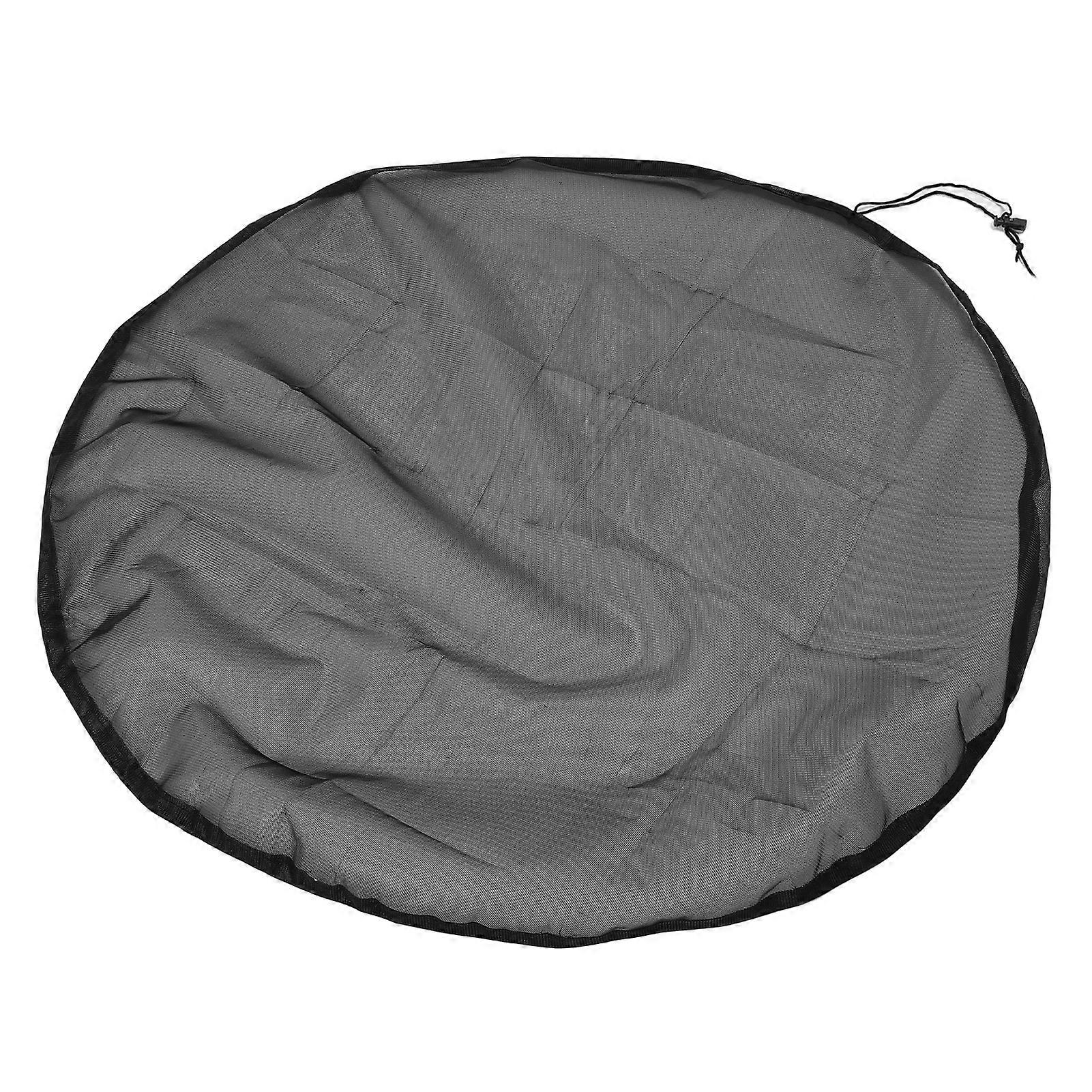 Rain Barrel Mesh Cover 95cm Drawstring Leaf Filter Net for Garden