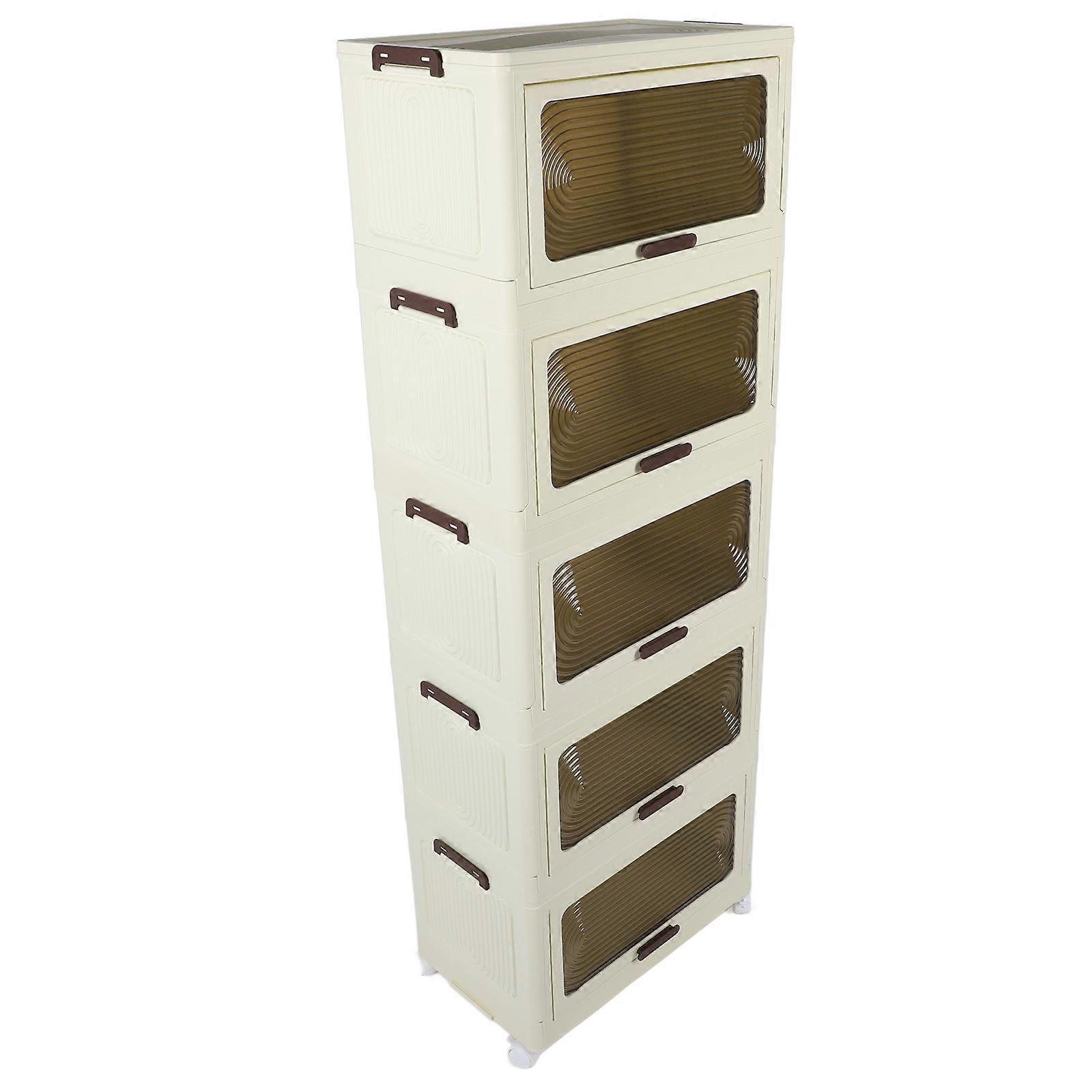 57cm Foldable Stackable Storage Box, Large 5-Layer Capacity