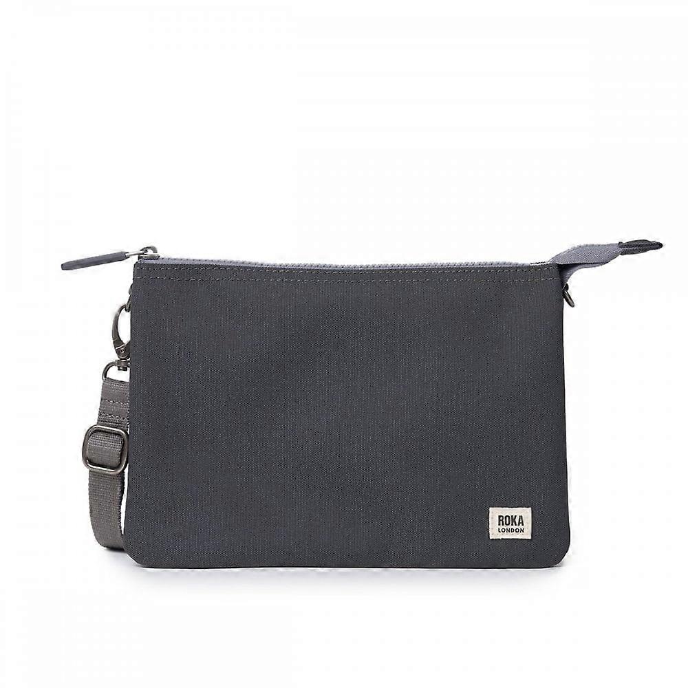 Roka London Bags Carnaby XL Faded Black Recycled Canvas