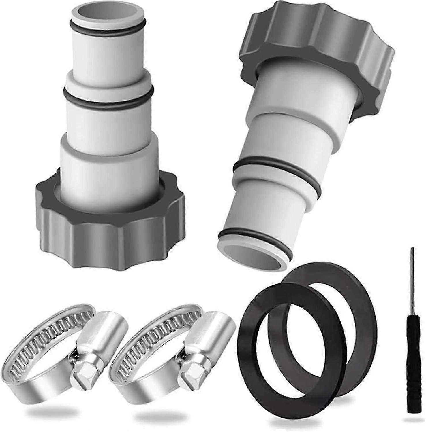 pcs Swimming Pool Hose Adapter, Swimming Pool Hose Adapter, Swimming Pool Connection with Internal Thread, 2.5cm, 5.2cm Hose Adapt