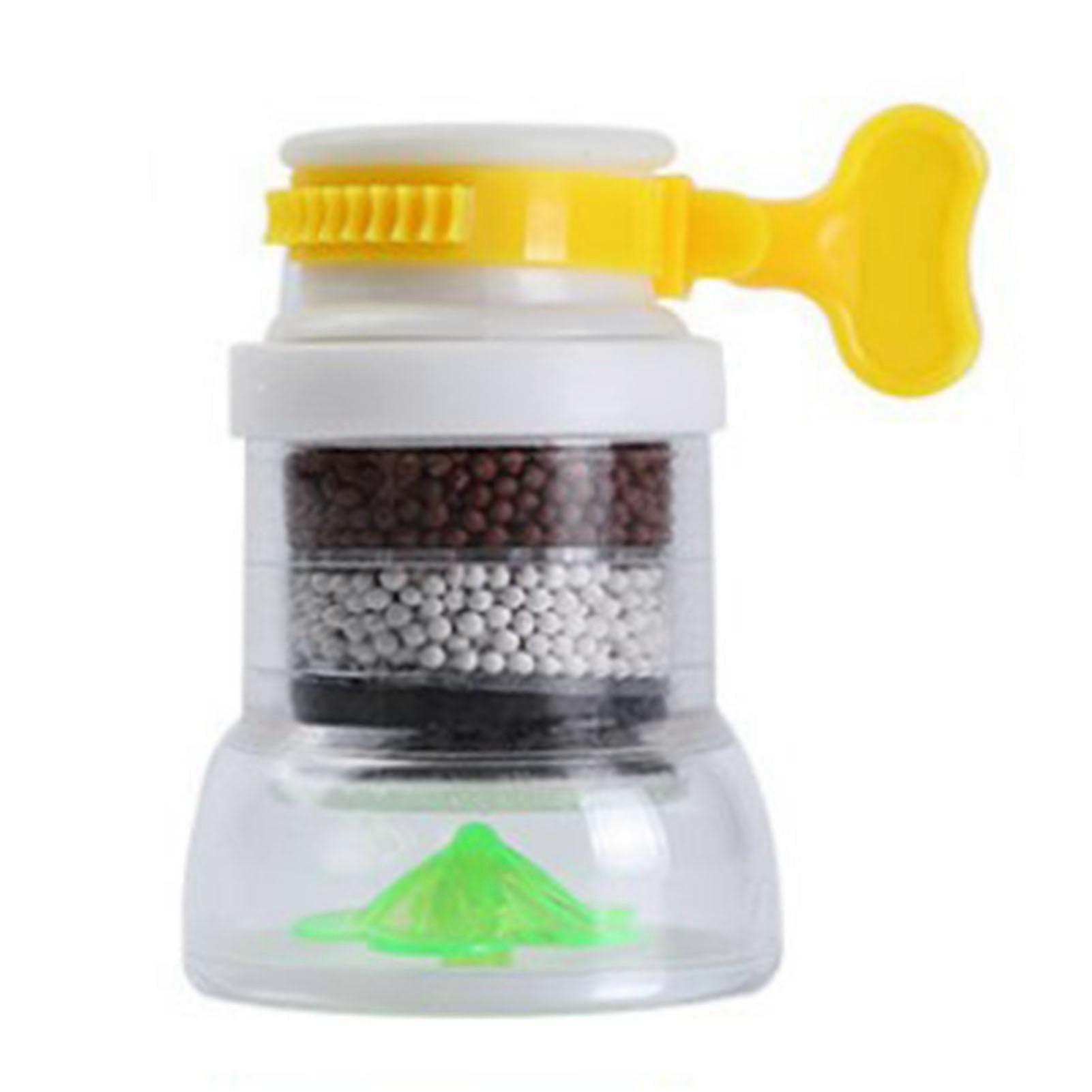 Green Faucet Mount Water Filter 5x5x7cm Rotatable 79g
