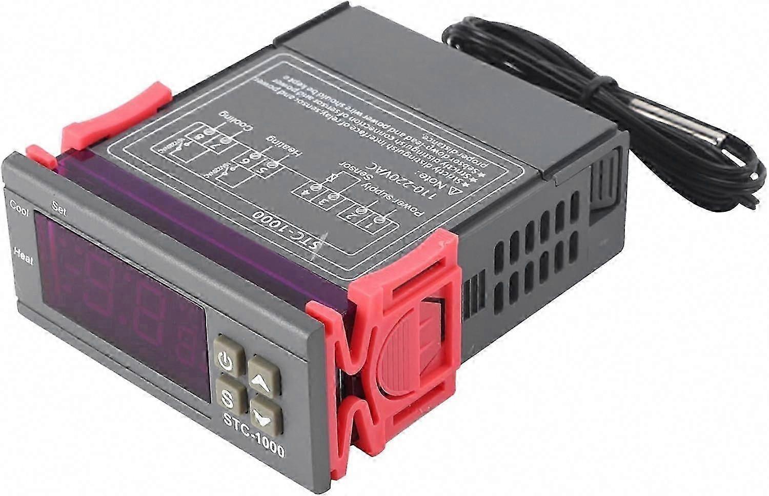 220V Digital Temperature Controller Thermostat Regulator with Sensor Probe