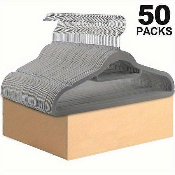 Velvet hangers, 50 pieces, solid for hanging clothes and practical