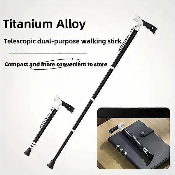 Folding hiking crutches, made of titanium alloy, stable and durable