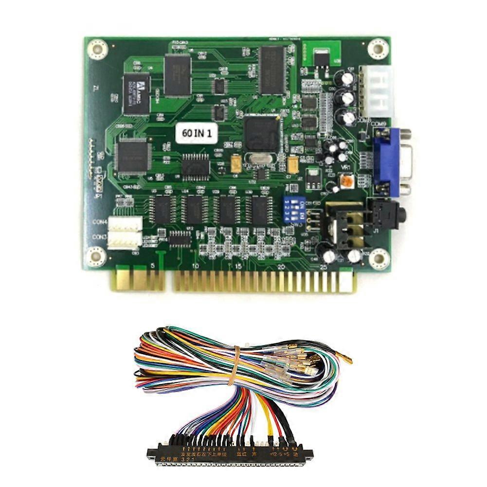 60 in 1 Multicade PCB Board Arcade Game Board met 28P Kabel VGA Output Arcade Game Board Horizonta