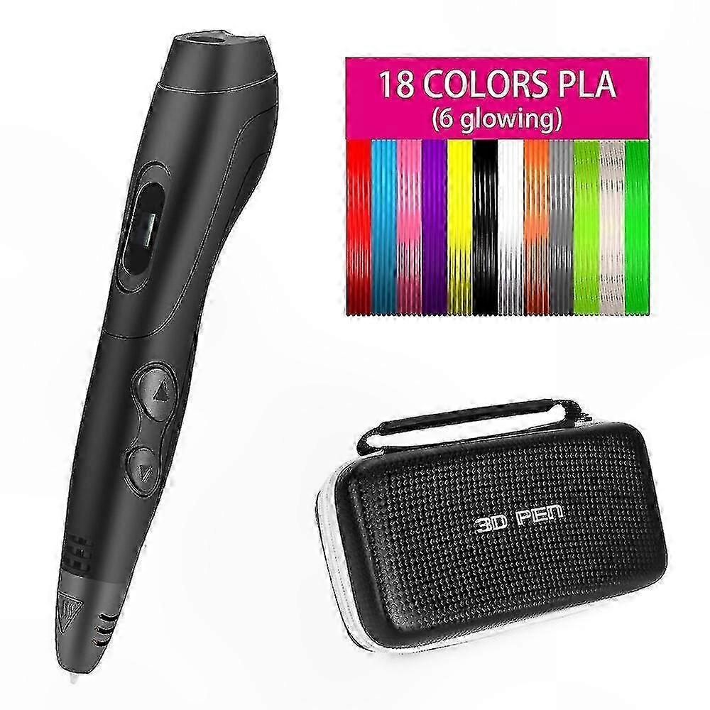 3D Printing Pen with 24-Color PLA Filament, Adjustable Temp & Speed for All Ages