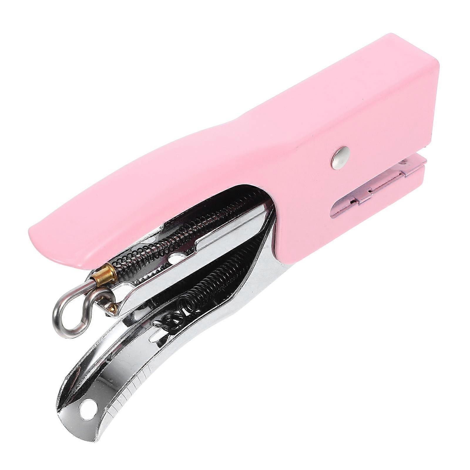 Mini Stapler Pink Office Supplies Compact Handheld Shape Stylish Addition 1Pack