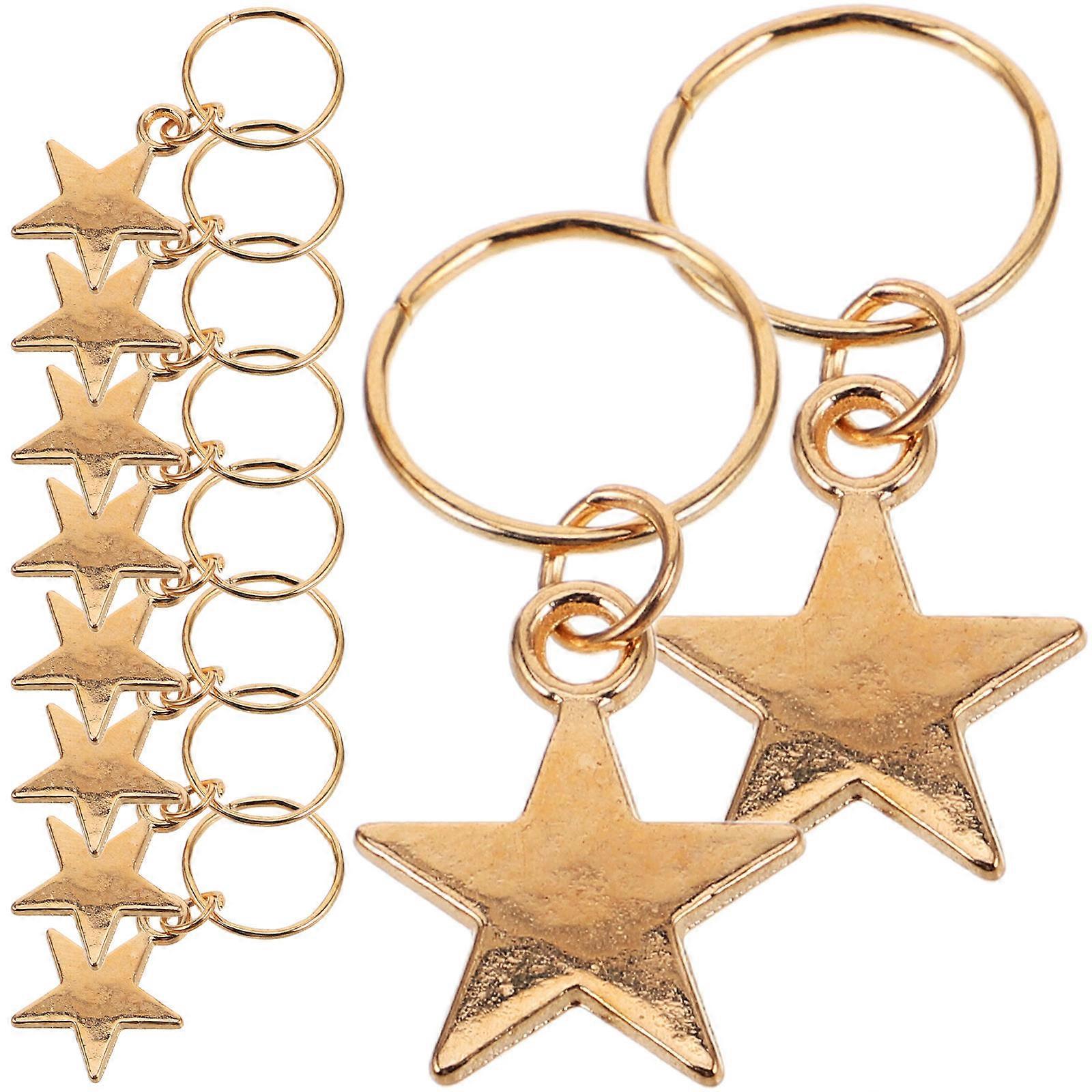 20Pcs Star Dreadlocks Beads Hair Jewelry Fashionable and Durable Hair Accessories for DIY Crafting and Styling Ideal for Parties and Weddings