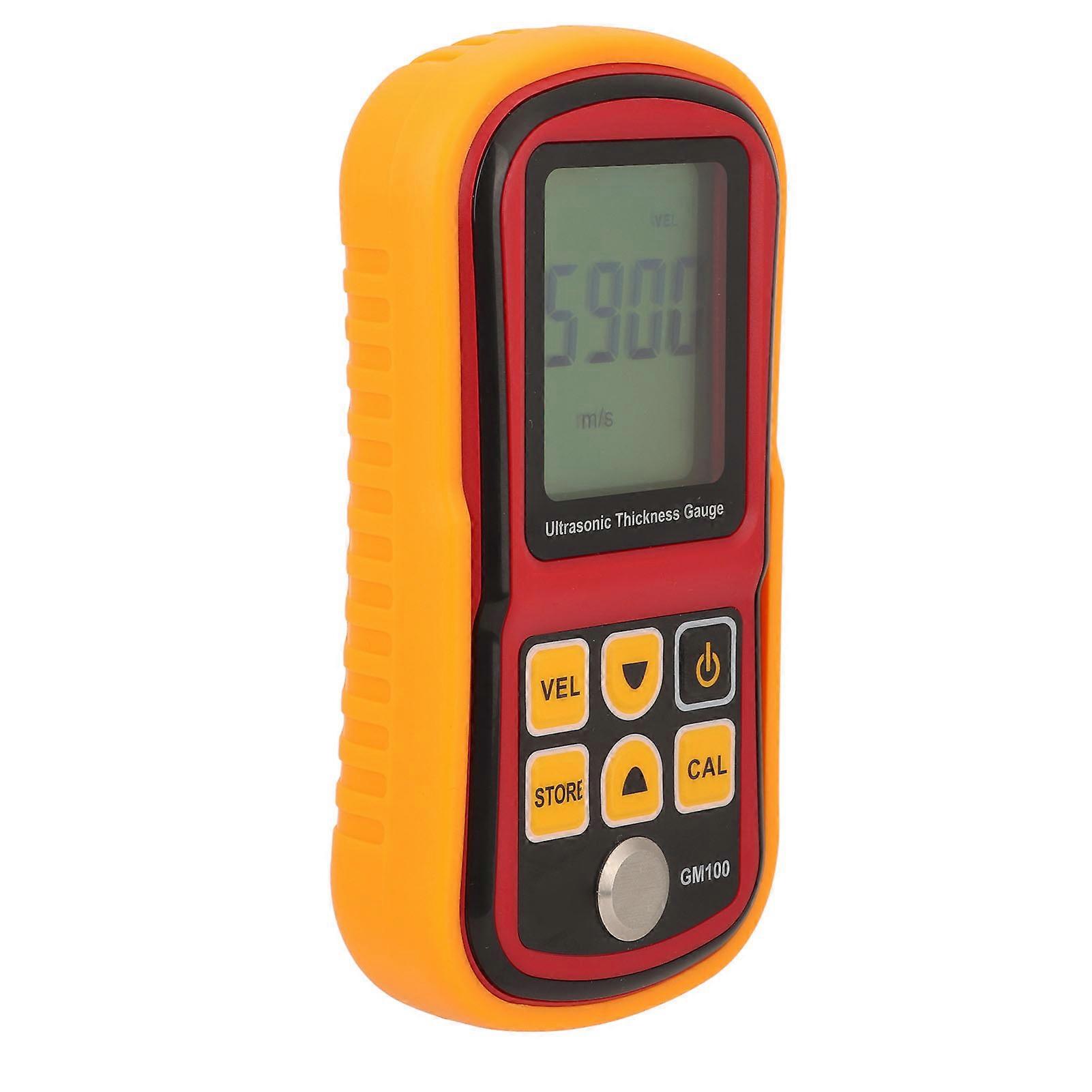 Ultrasonic Thickness Gauge GM100 4-Digit LCD 5MHz 1.2-225mm