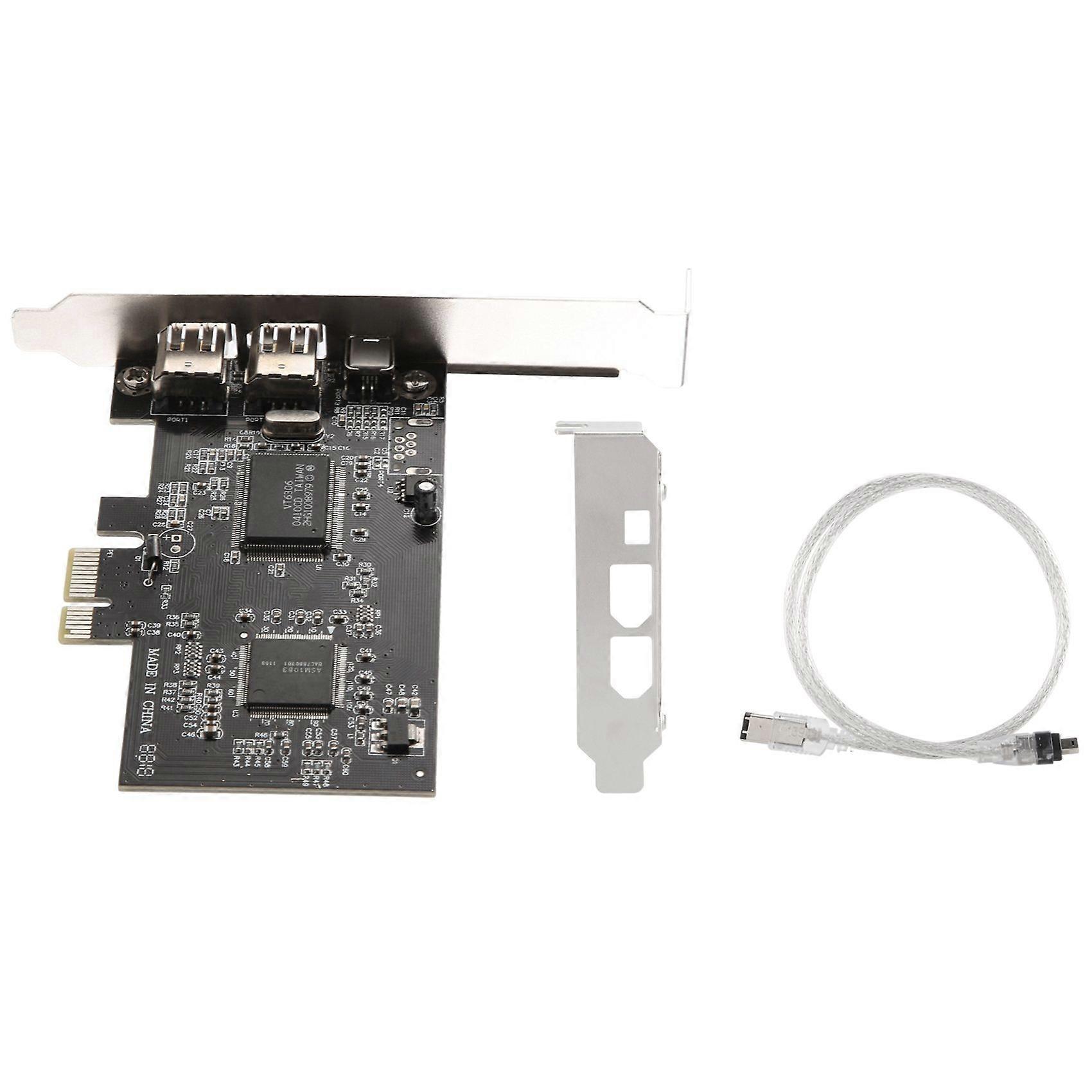 PCI-E PCI Express FireWire Card, IEEE 1394 Controller Card with Firewire Cable, for Video, Audio Tr