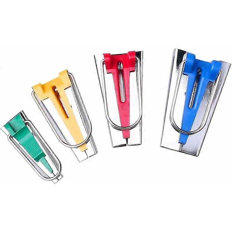 4 Pcs Bias Binding Machines, Sewing Bias Tape Maker Fabric Tape Maker Tool for Making - Width 25mm 18mm 12mm 6mm
