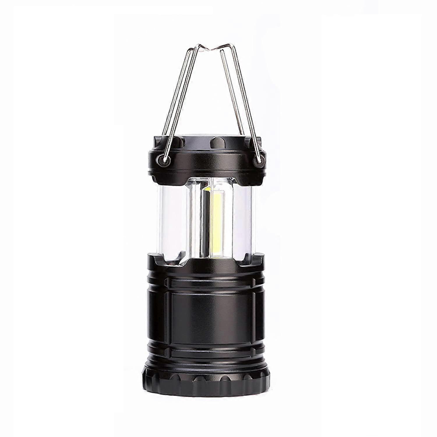 Portable LED Camping Lantern With Foldable Hook, Battery Powered, Waterproof Outdoor Lamp For Home And Emergency Use (A)
