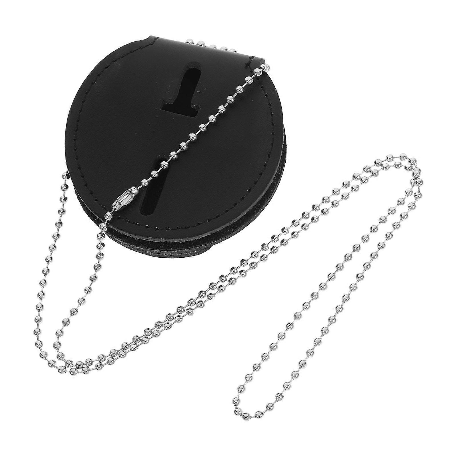 Universal Badge Holder PU for Office Use with Clip and Chain