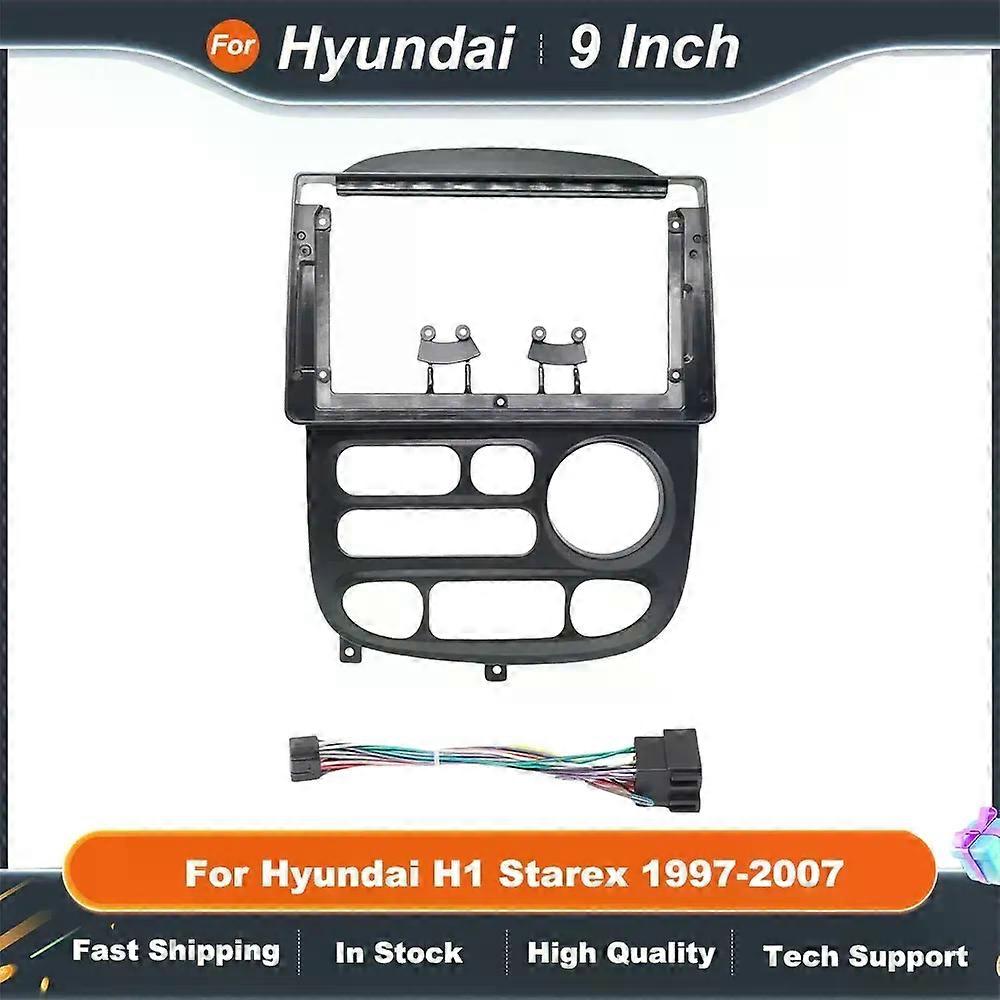 9 Inch Car Radio Fascia Frame for Hyundai H1 Starex 1997-2007 Android Audio Dash Trim Kit Fitting Adapter Panel