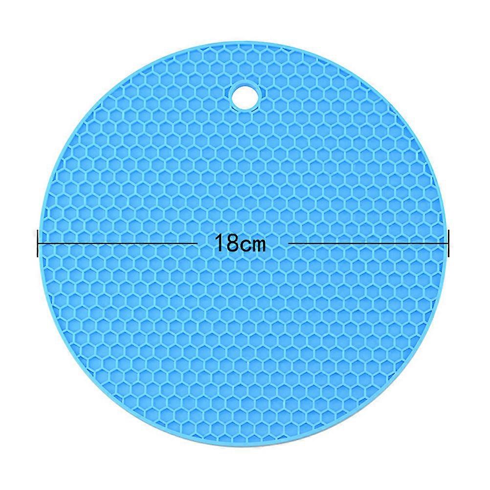 Teapot Mat Round Silicone Coaster for Heat Insulation Pink