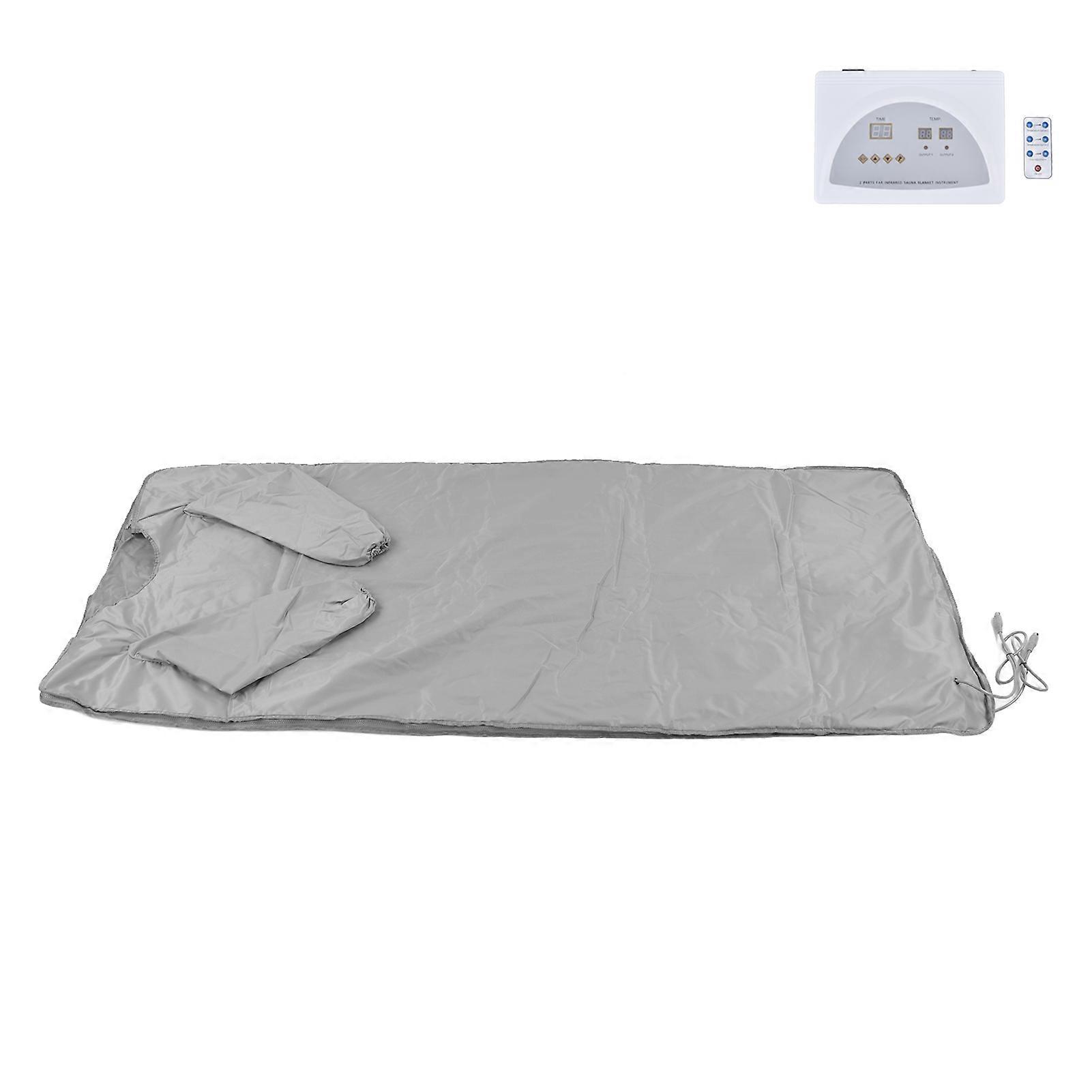 Couverture de sauna infrarouge lointain 650W 180x80cm argent étanche AU Plug