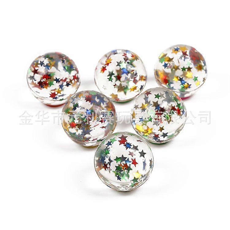 100pcs Floating Bouncy Balls: Summer Water Play Accessories For Kids - Skipping Water Balls With Inner Star Sequins For Swimming Pool Games Beach Fun