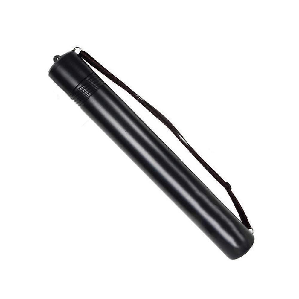 1PCS Reusable Plastic Picture Storage Tube With Carry Strap Rotate Drawing Cylinder Poster Scroll Holder Black Medium