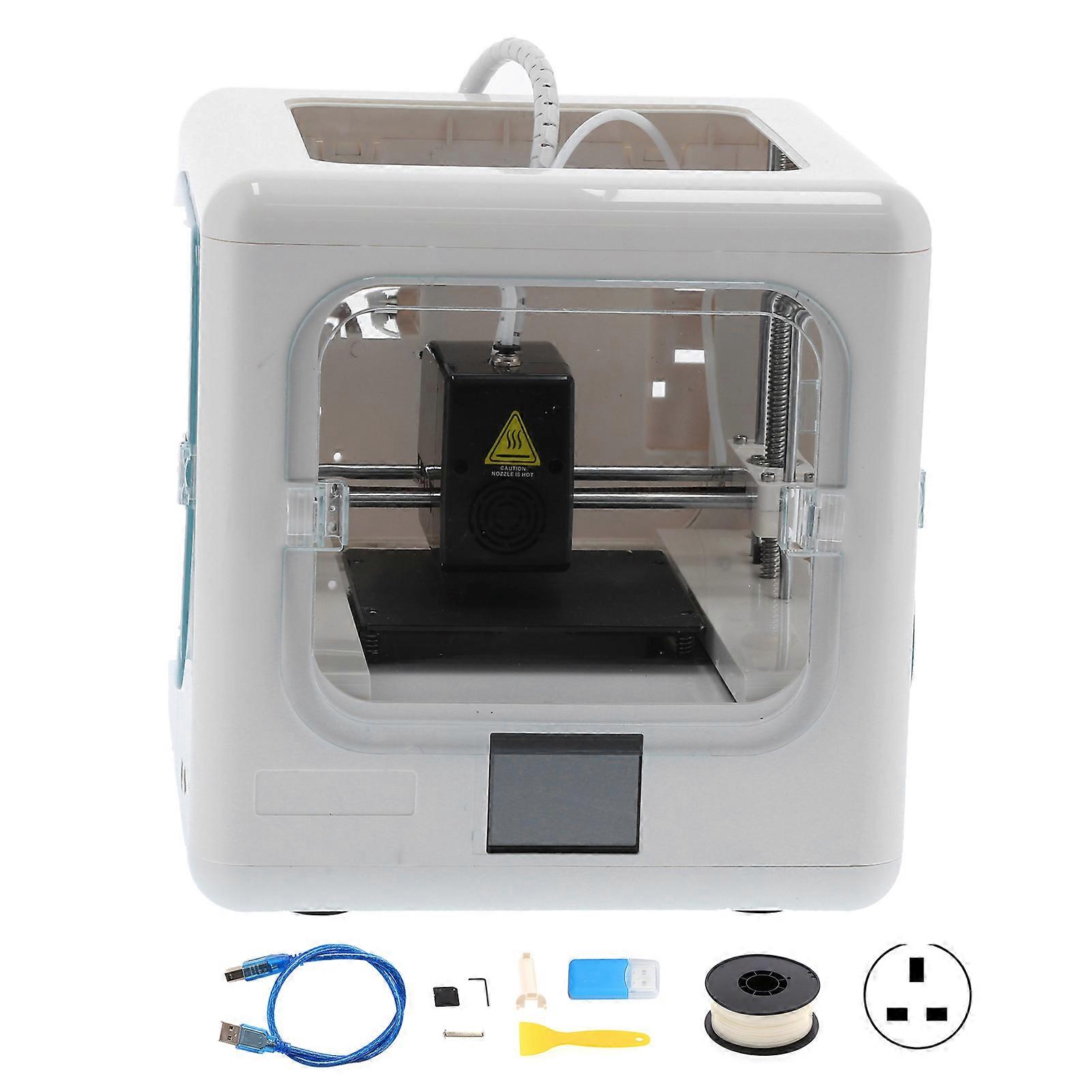 Mini 3D Printer Kit with LCD Touch Screen, Easy DIY for Kids & Engineers, UK Plug