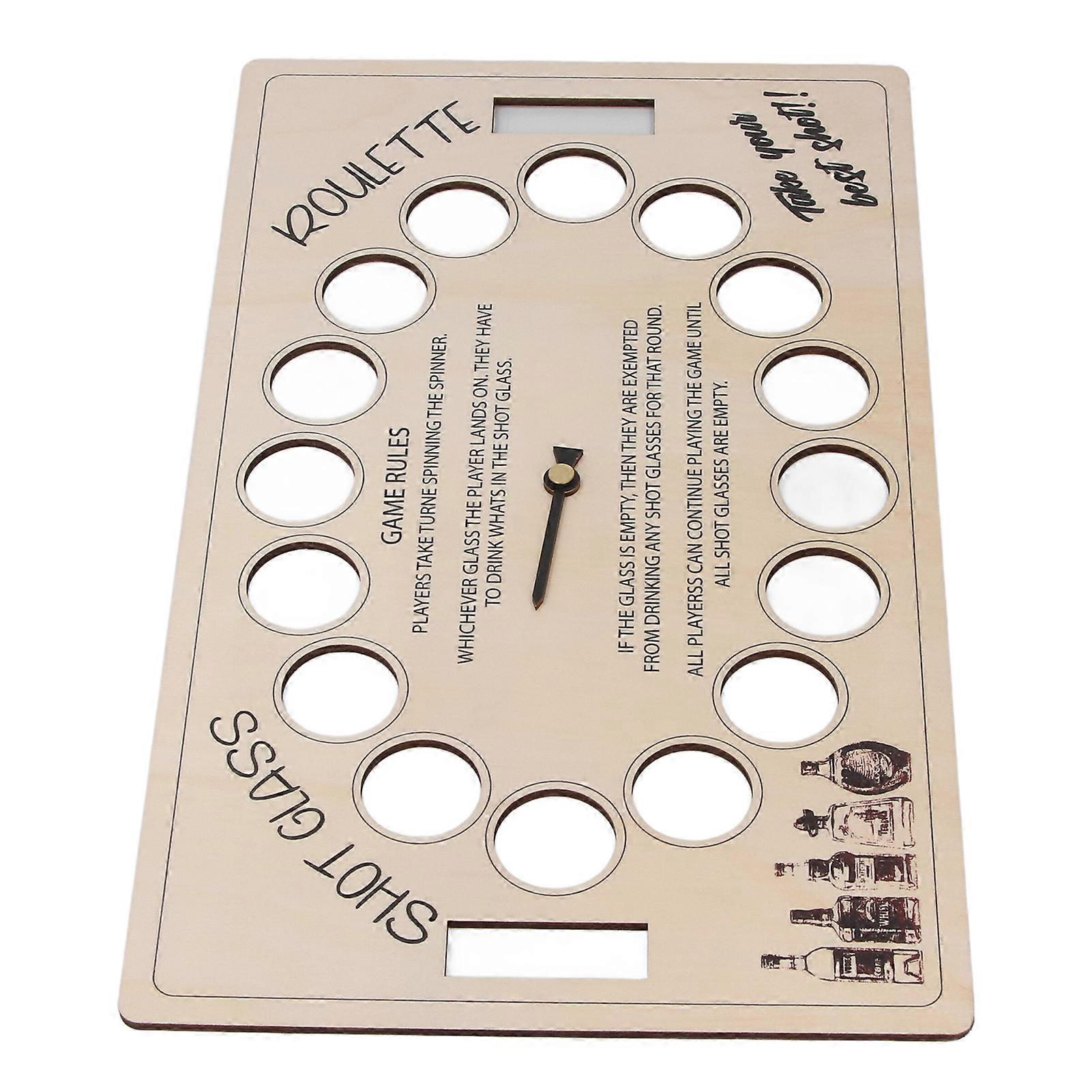 Shot Drinking Game 45cm Wooden Rotating Table for Party Nights