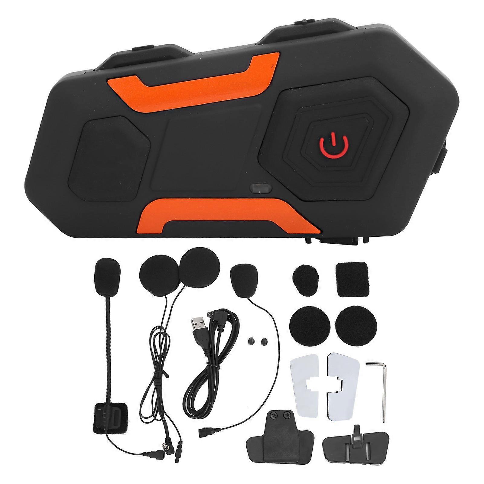 Bluetooth V5.0 Hjälm Intercom - 1200m räckvidd, IP65 Vattentät, Brusreducering