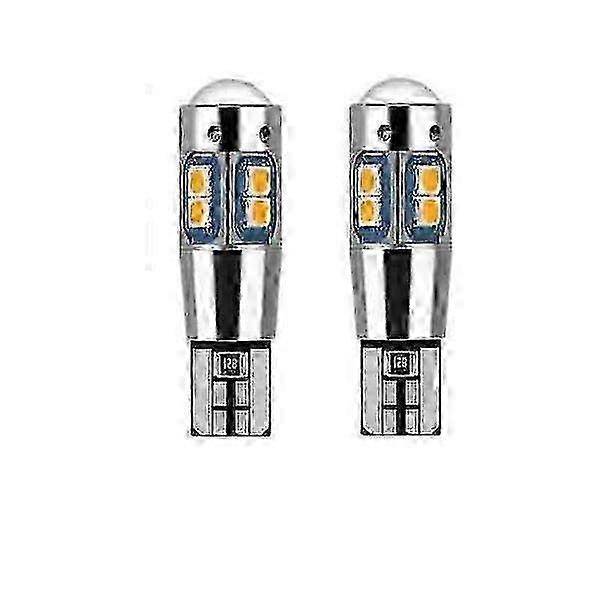 2/1Pc W5W T10 LED Canbus Error Free 3030 10SMD Auto 5W5 LED Bulb Clearance Wedge Side Turn Signal Light Super Bright White