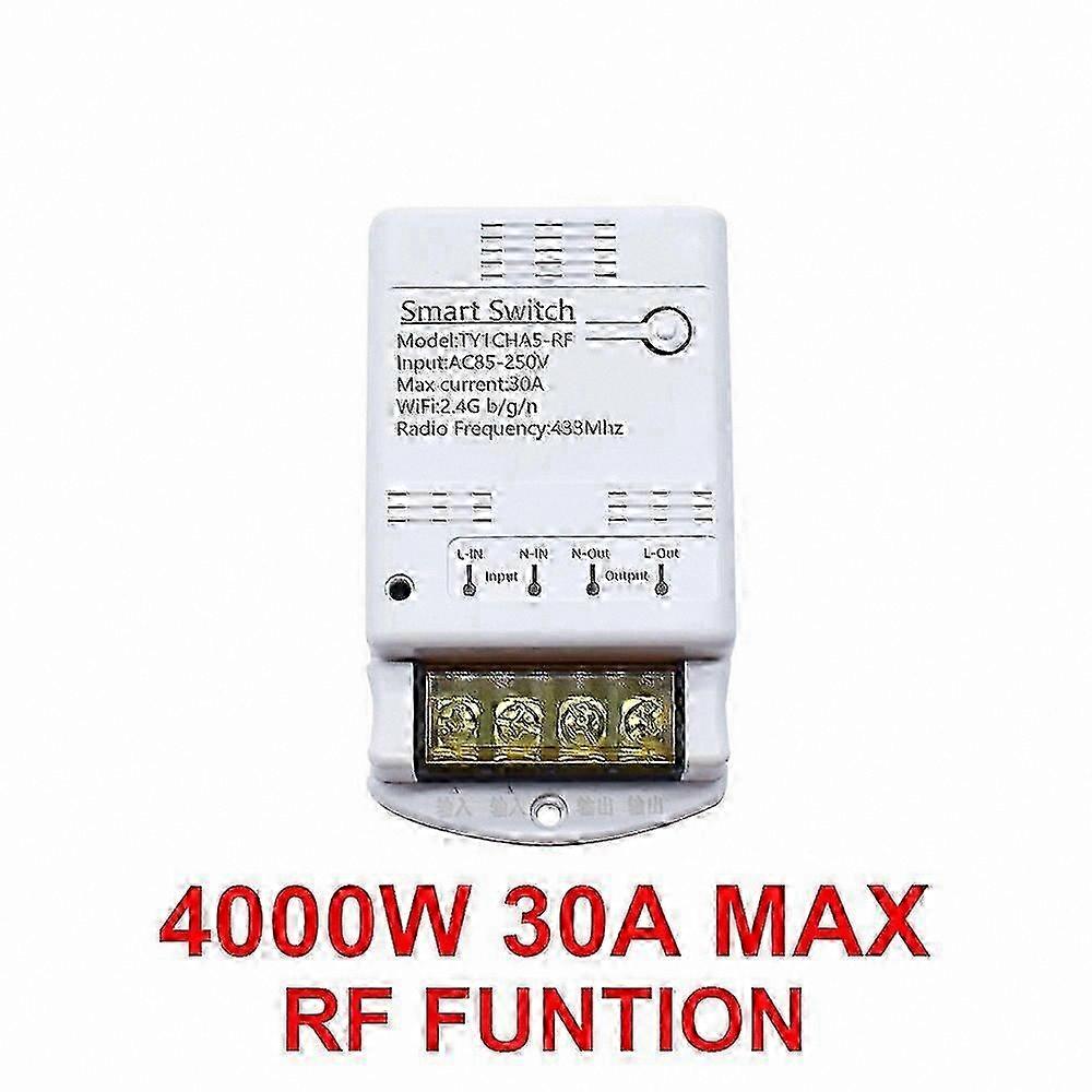 Smart WiFi Circuit Breaker, 20A/30A, AC 85-250V, Timer Function, Wireless Control via App, Intelligent Switch for Home Automation