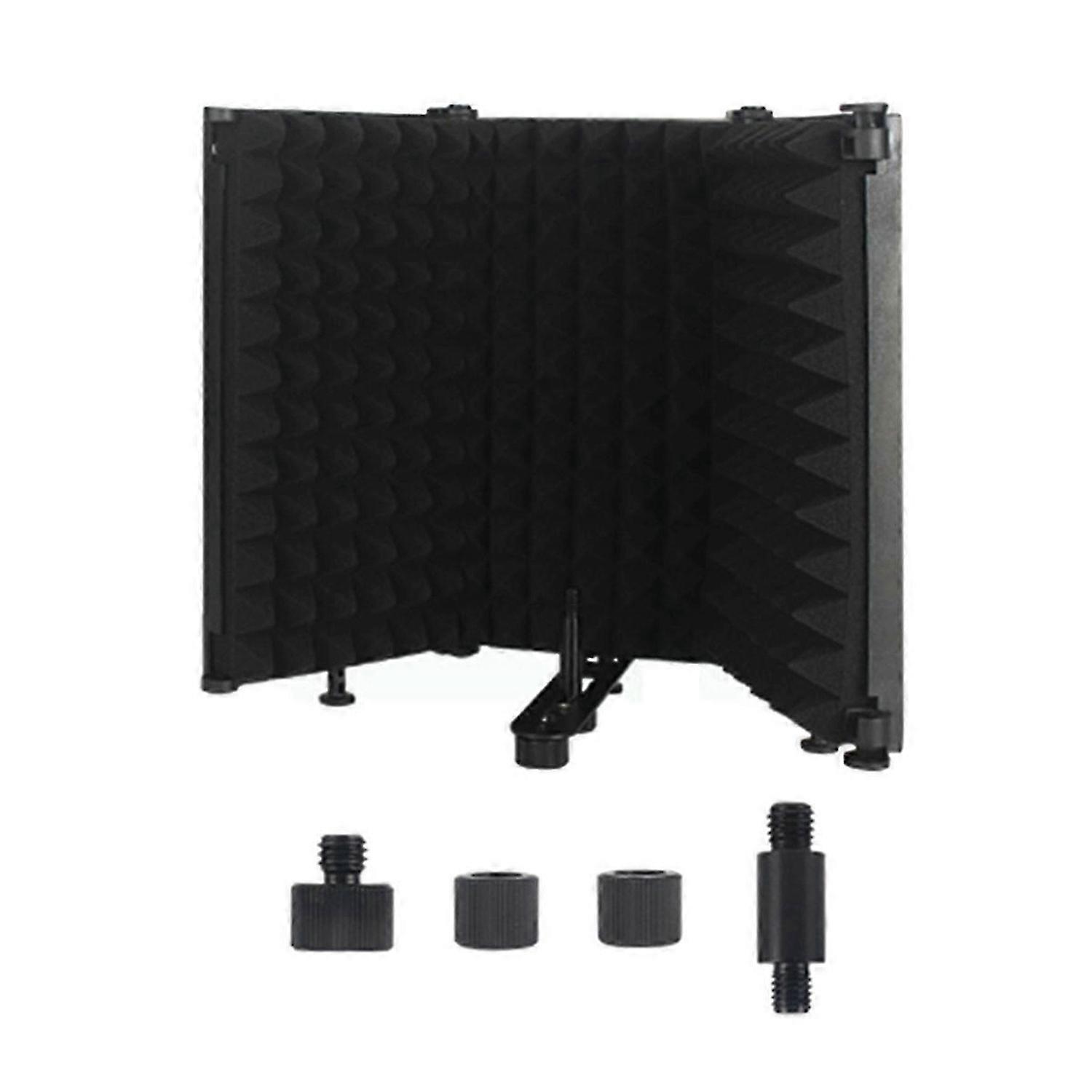 3 Panel Microphone Isolation Shield Mic Sponge Soundproof Shield