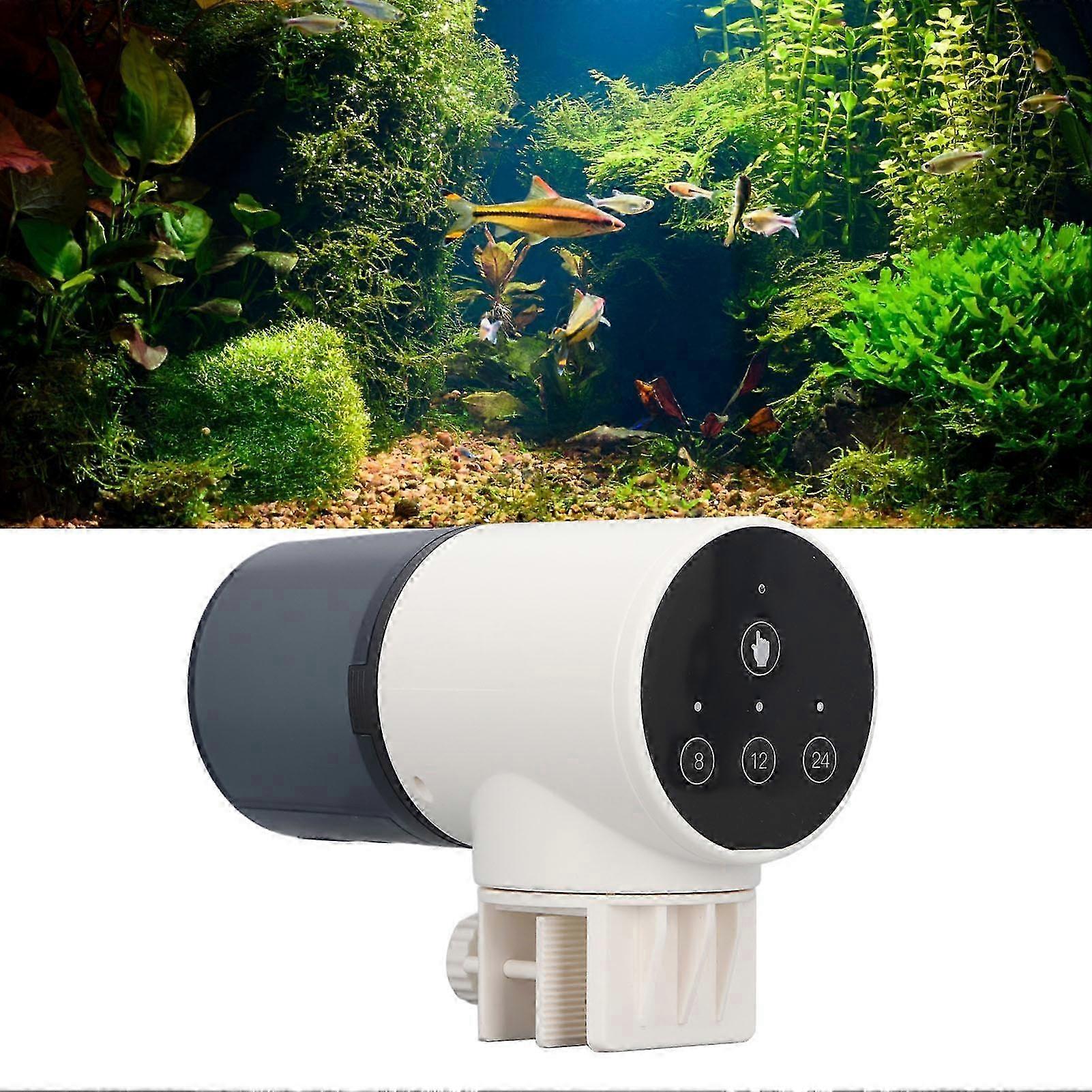 2025 Automatic Fish Feeder Adjustable Large Capacity Quiet Intelligent Timer Fish Food Dispenser for Fish Tank Three Gears