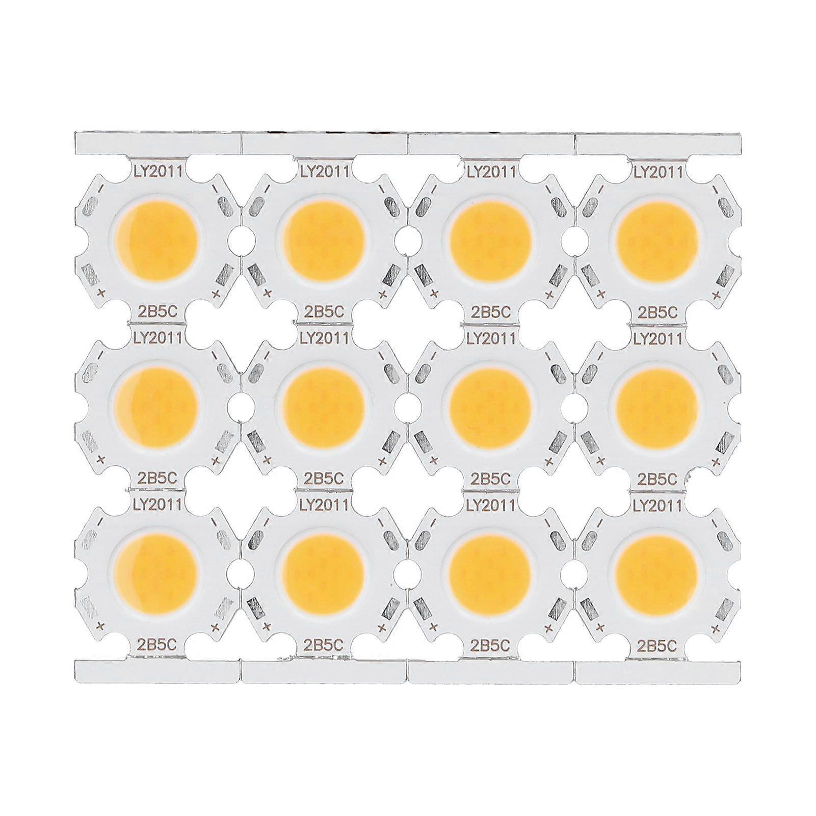 12Pcs LED Chips COB Light Emitter Component 5W 1517V for DIY Spotlights Downlight Ceiling LampWarm Light