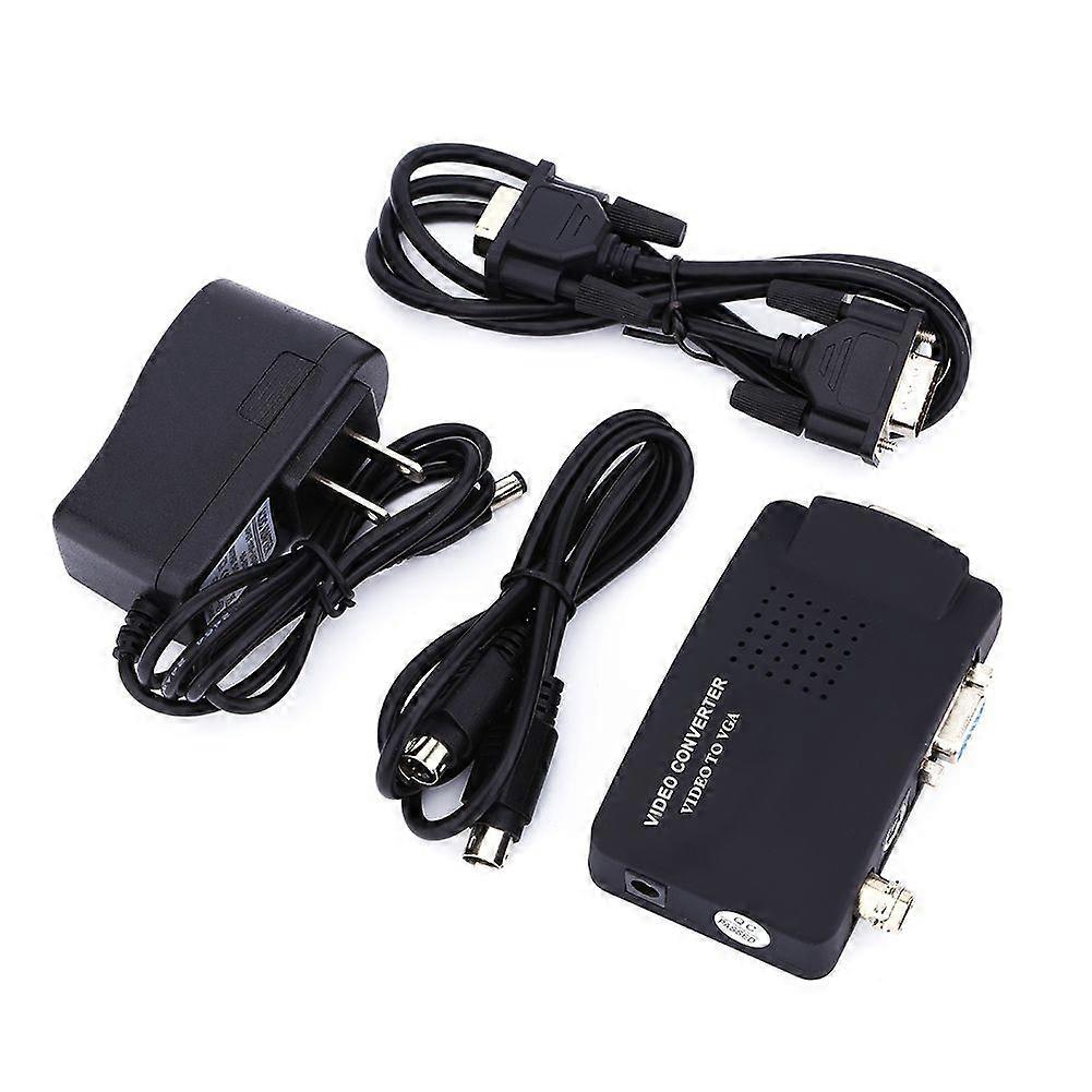 Composite TV BNC S Video to VGA Video Converter Adapter For DVR
