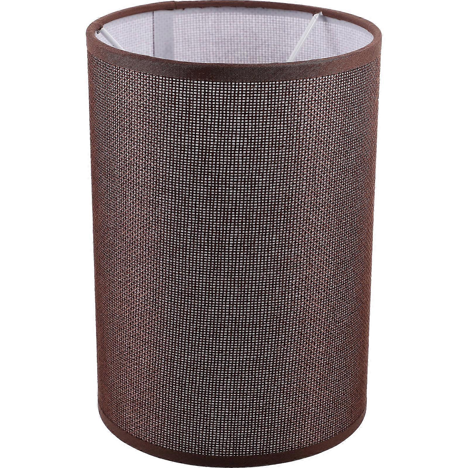 Linen Decorative Lampshade Coffee Color E27 Light Socket Lamp Shade 4Pcs