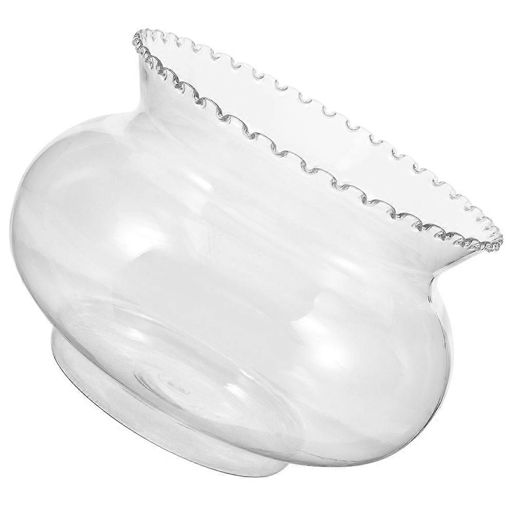 Transparent Beta Fish Bowl Plastic Aquarium for Decoration 2Pcs Round Fish Tank
