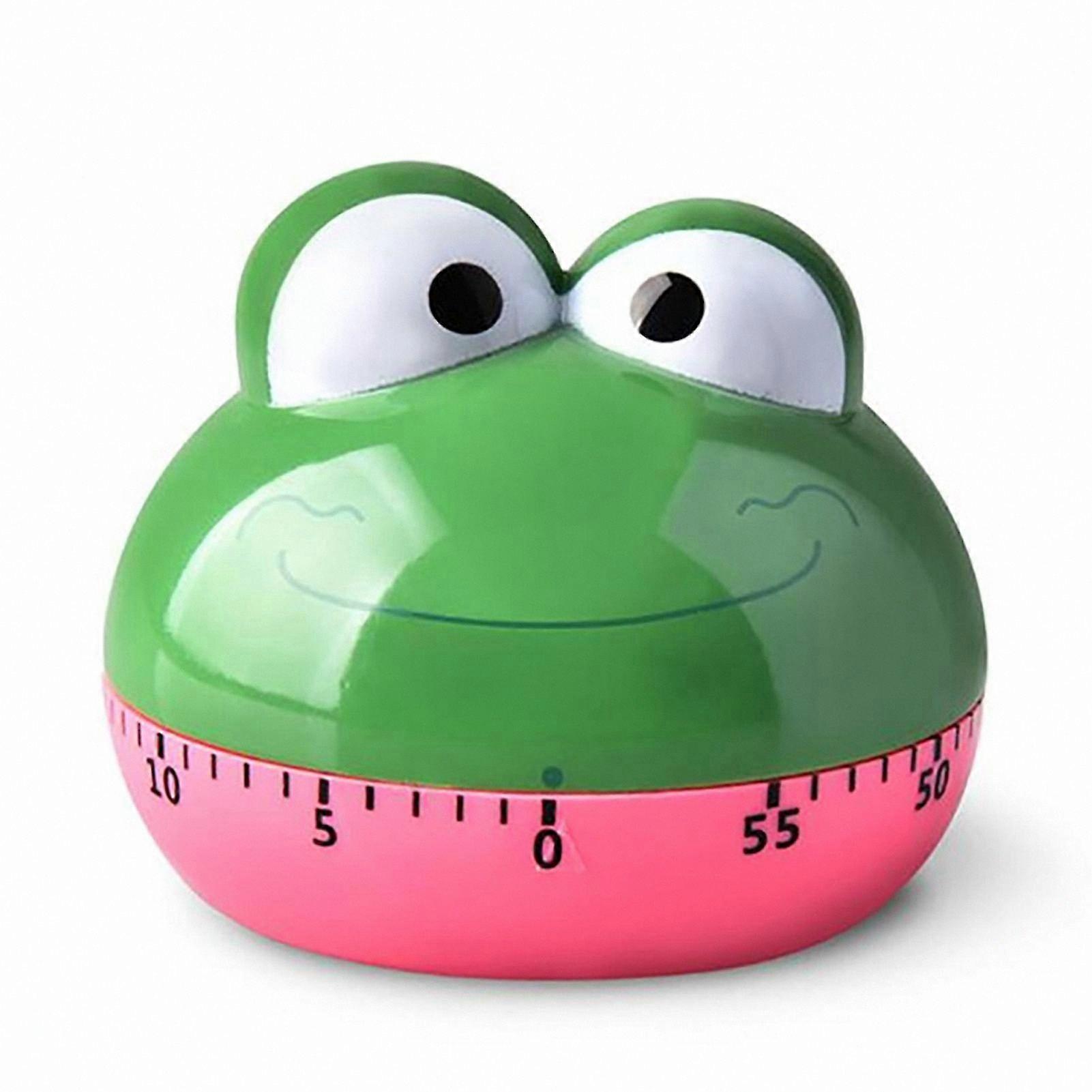 Frog-Shaped Animal Kitchen Timer, 60-Minute Precision Manual Timer for Students and Home Use