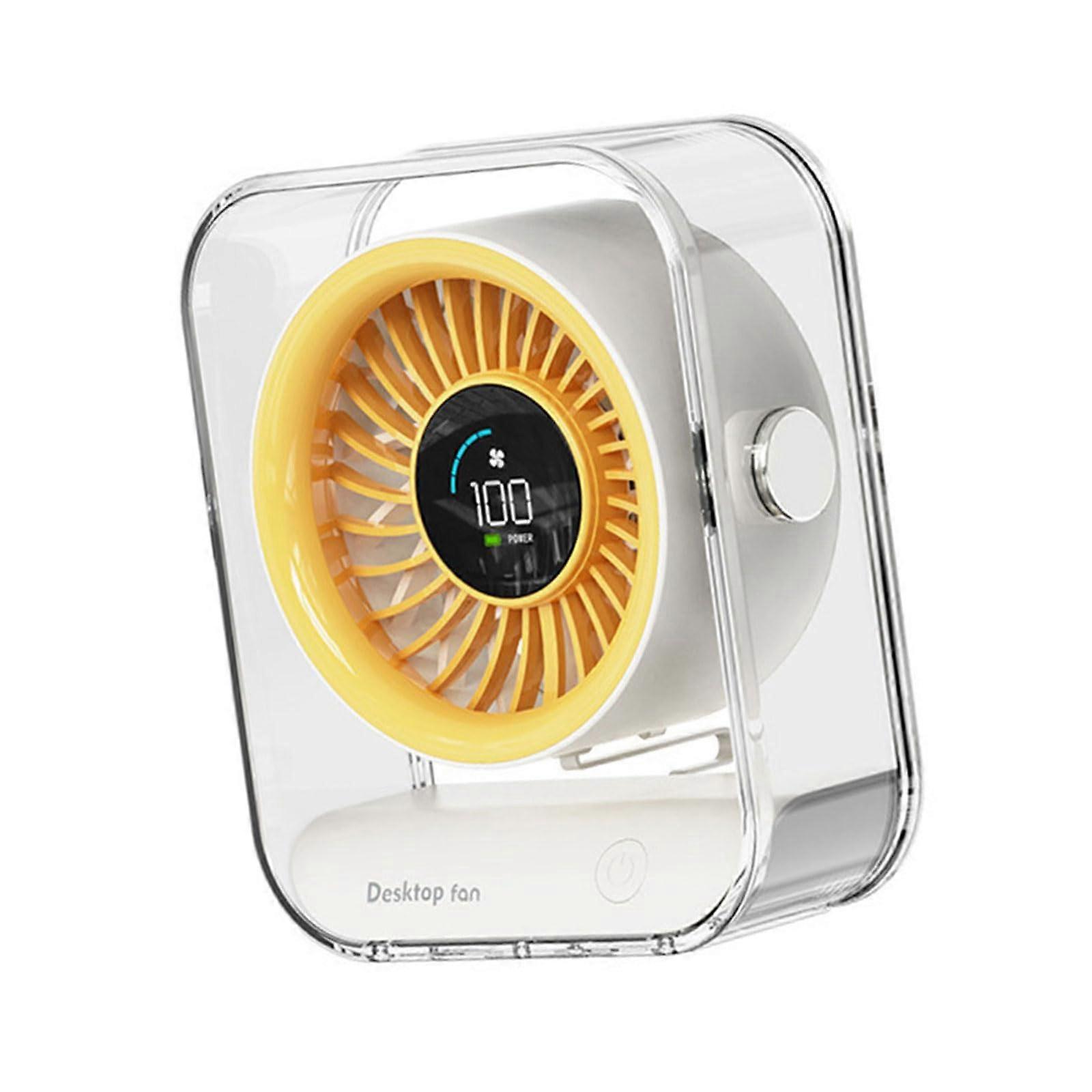 Multifunctional Cooling Fan Wall Mountable Powerful Digital Display ABS Plastic Portable Travel Office Indoor Use