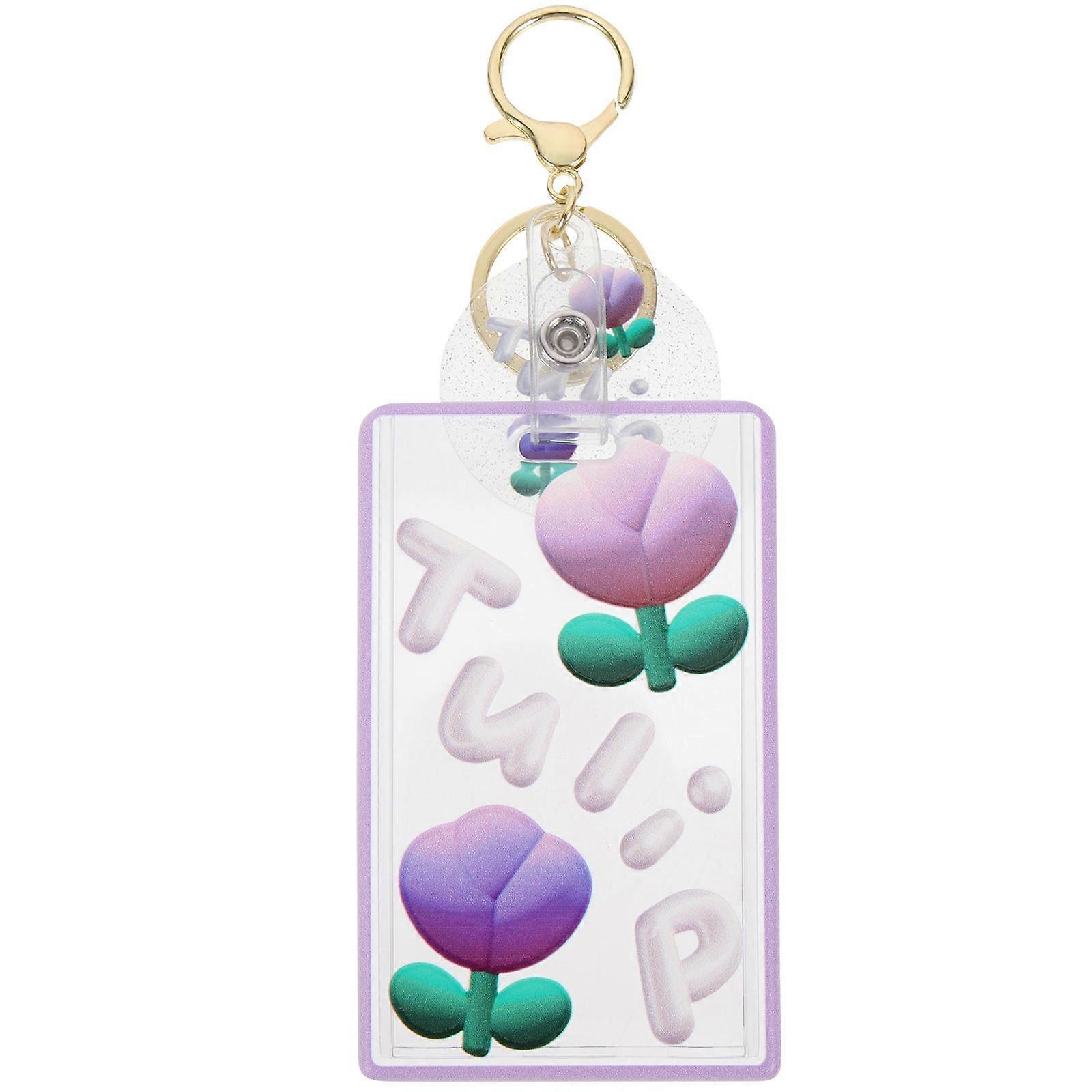 Id Card Holder Clear Acrylic Badge Holder for Storage Use